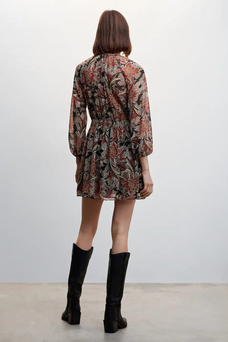 Robe &agrave; manches longues - noir