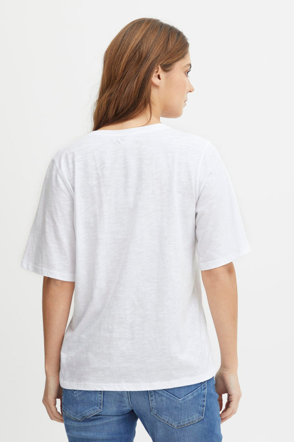 Top uni manche courte Blanc - PULZ