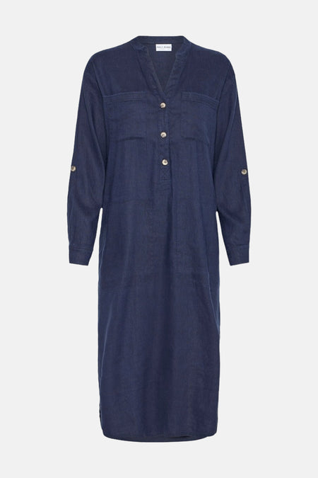 Robe à manches longues - Bleu foncé