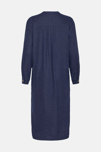 Robe bleue marine à longues manches de PULZ, avec des boutons sur les manches.
