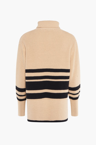 Pull à col roulé - beige