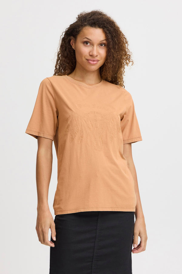 Top uni manche courte Beige - PULZ