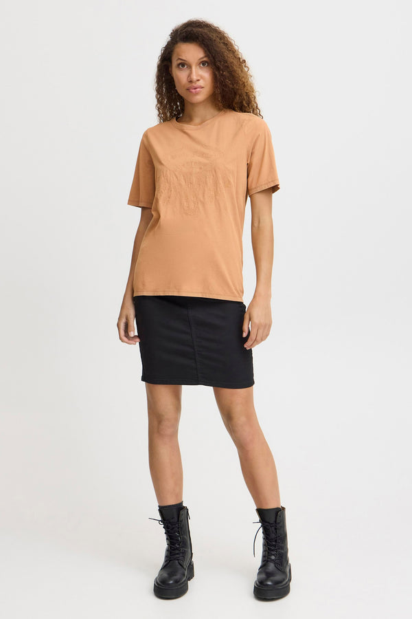 Top uni manche courte Beige - PULZ