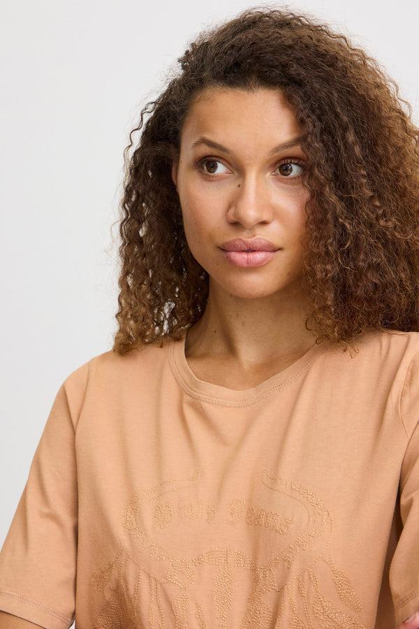 Top uni manche courte Beige - PULZ