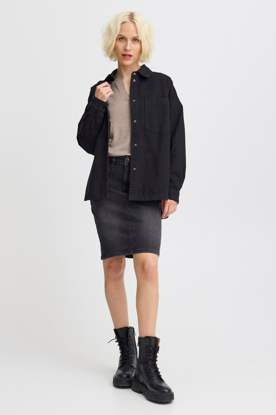 Chemise en jean - noir - PULZ