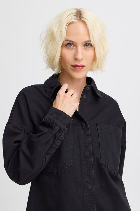 Chemise en jean - noir