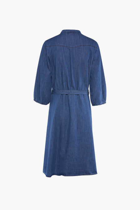 Robe longue - mid blue denim