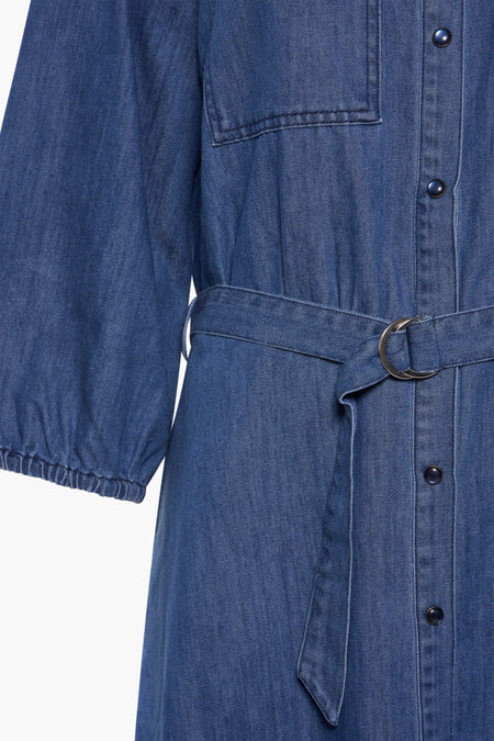 Robe longue - mid blue denim