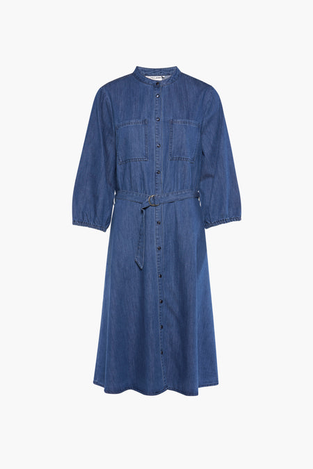 Robe longue - mid blue denim