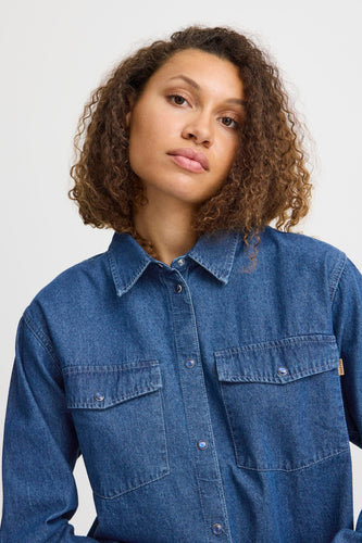Chemise en jean - mid blue denim - PULZ