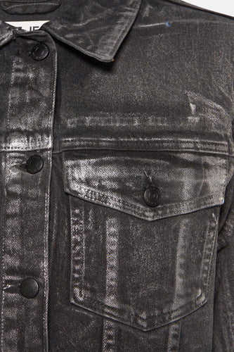 Veste en jean - dark grey denim - PULZ