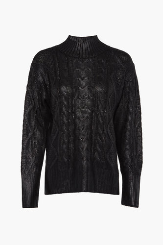 Pull à col rond - noir - PULZ