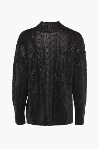 Pull à col rond - noir - PULZ