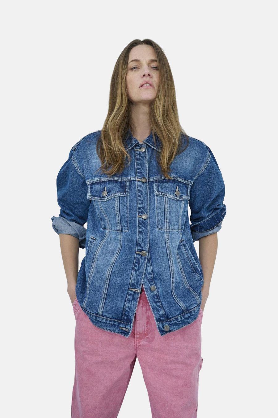 Veste en jean - mid blue denim - PULZ