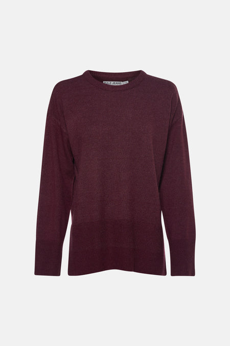 Pull col O mauve - PULZ