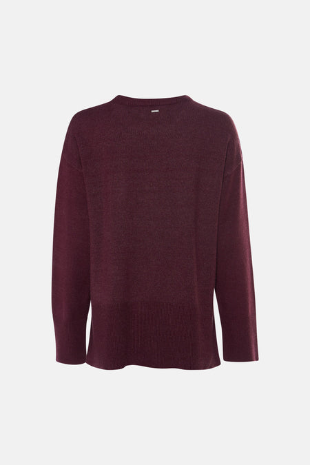 Pull col O mauve - PULZ