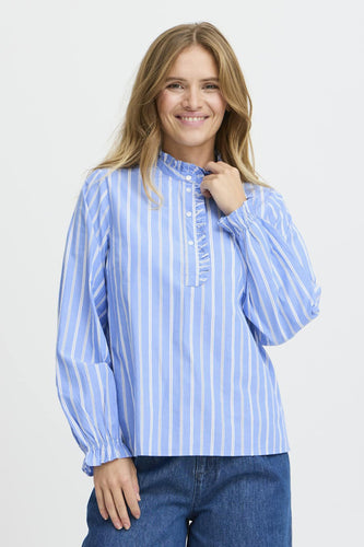 Blouse à manches longues - bleu