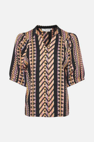 Blouse à manches longues - Multicolore