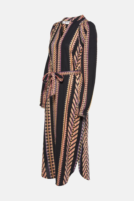 Robe à manches longues - Multicolore