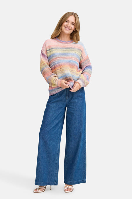 Pull à col rond - multicolore