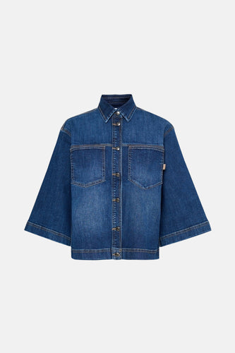 Veste en jean dark blue denim - PULZ - PULZ
