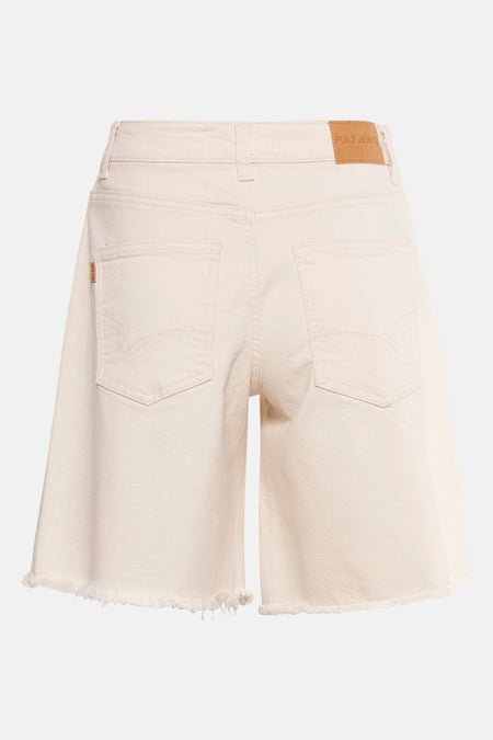 Short - off white denim