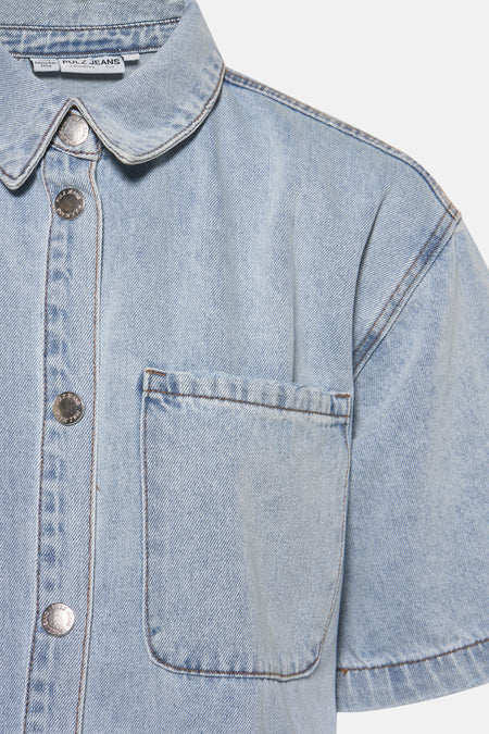 Chemise en jean Light blue denim - PULZ