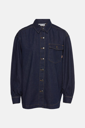 Chemise en jean - dark blue denim - PULZ