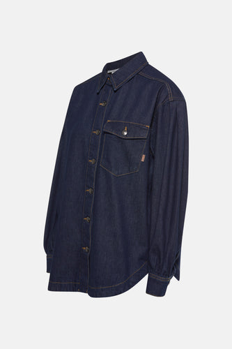 Chemise en jean - dark blue denim - PULZ