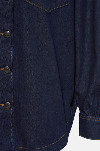 Chemise en jean - dark blue denim - PULZ