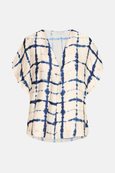 Blouse à manches courtes - bleu