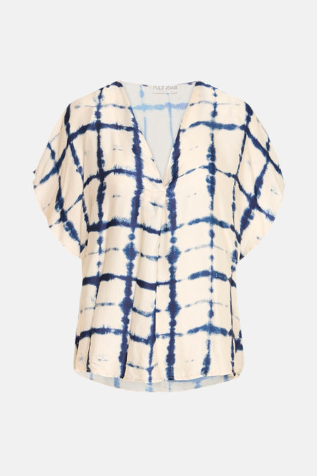 Blouse à manches courtes - bleu