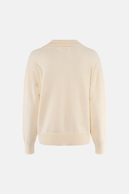 Pull col V - écru