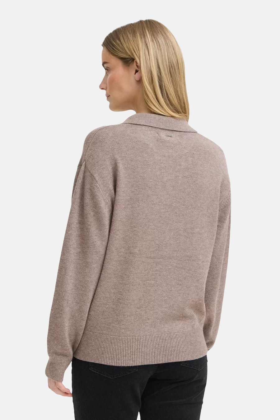 Pull col V - brun