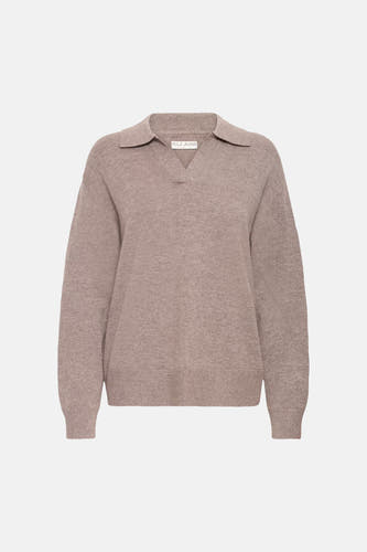 Pull col V - brun