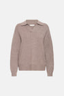 Pull col V - brun