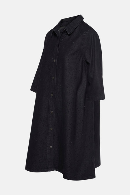Robe à manches courtes - black denim