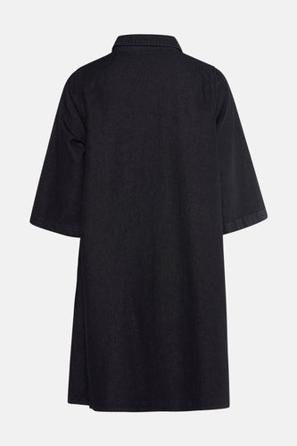 Robe à manches courtes - black denim - PULZ