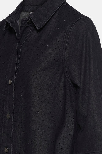 Robe à manches courtes - black denim - PULZ