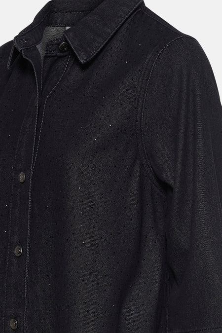 Robe à manches courtes - black denim