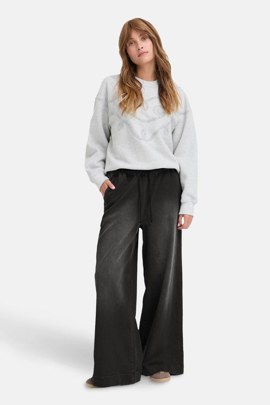 Jeans coloré - black denim - PULZ