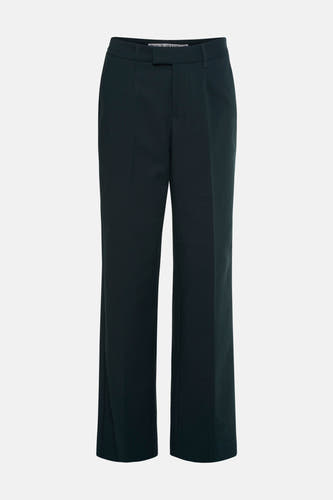 Pantalon vert de PULZ, avec des jambes droites et une apparence élégante.
