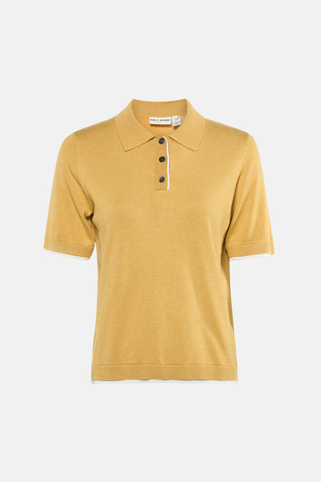 Pull à col rond - jaune