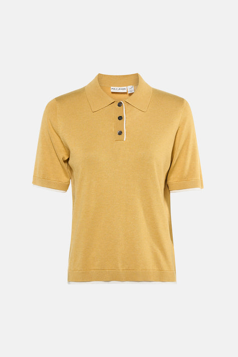 Pull à col rond - jaune