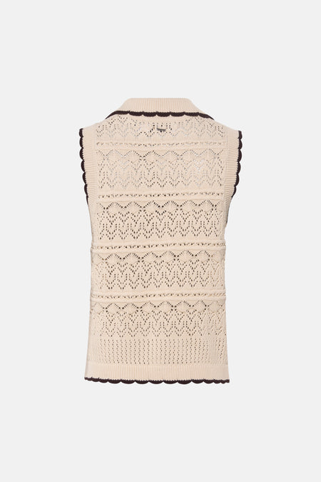 Pull col V Écru - PULZ