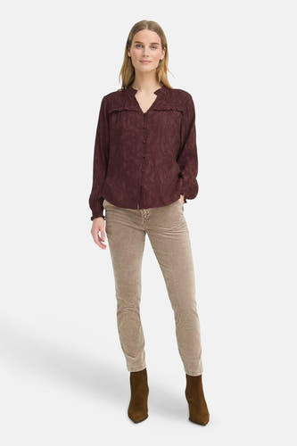 Blouse à manches longues - brun