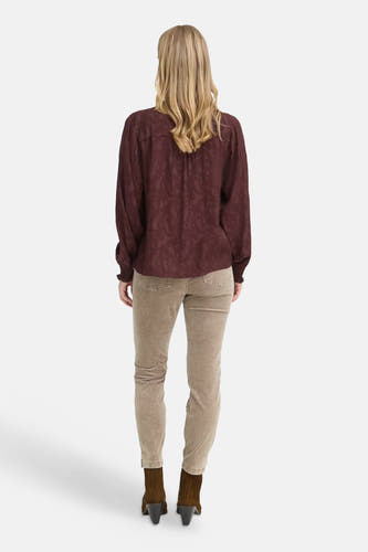 Blouse à manches longues - brun