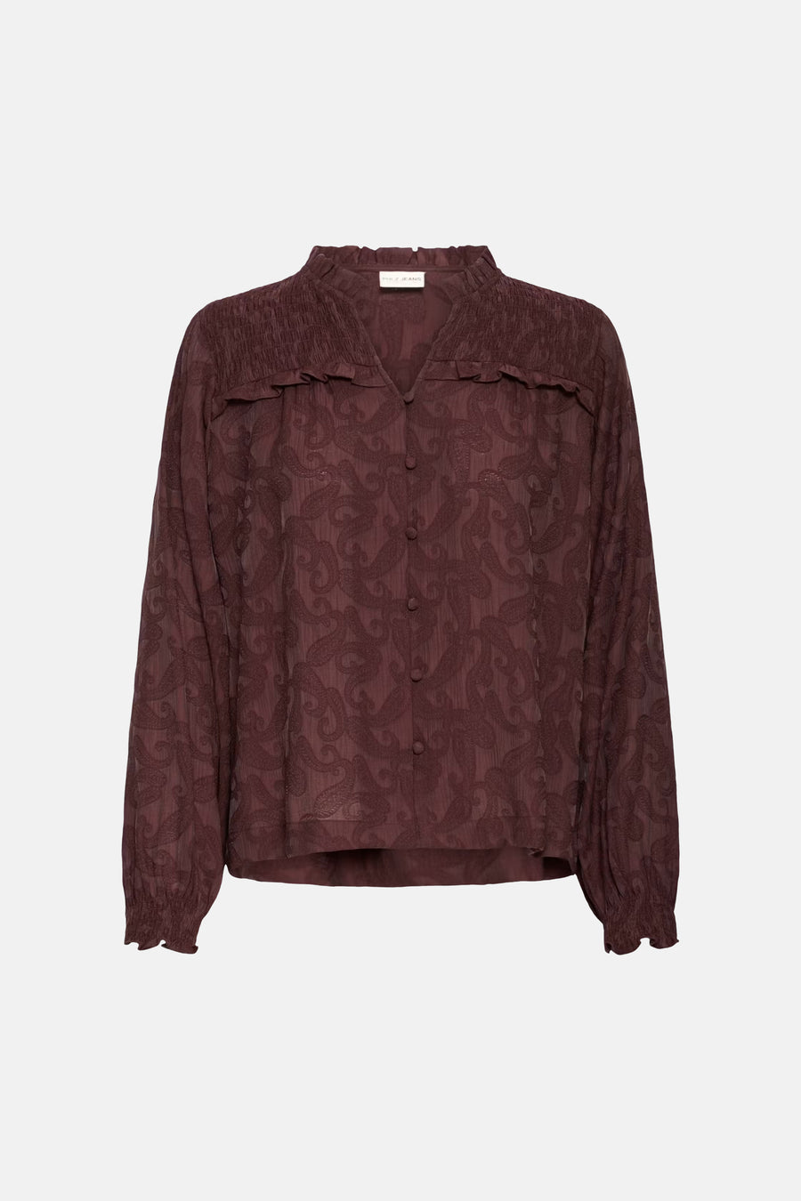 Blouse à manches longues - brun