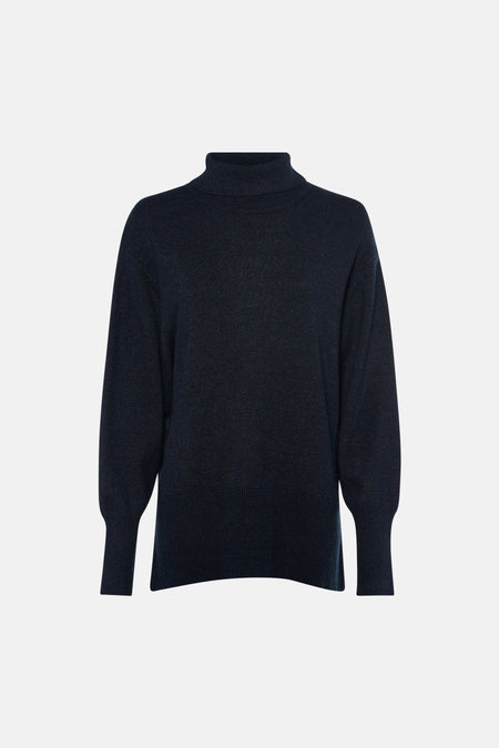 Pull à col roulant - bleu