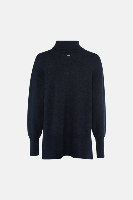 Pull à col roulant - bleu